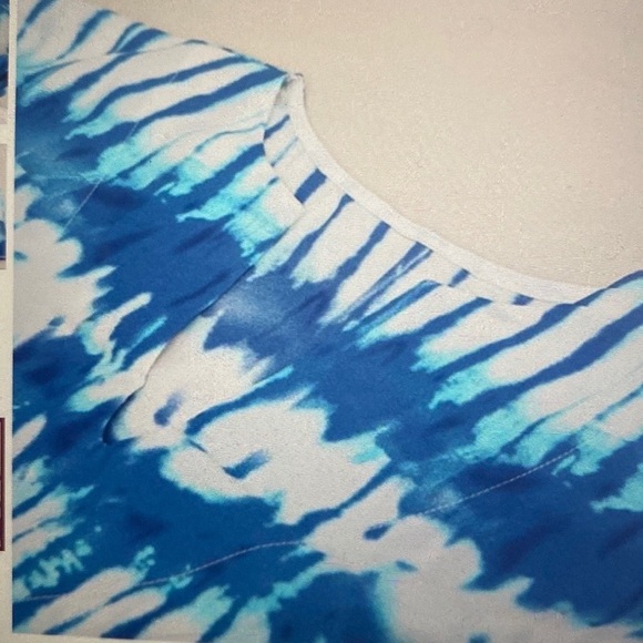 NEW Tie Dye Caftan Dress Swim Beach Coverup Maxi - Picture 5 of 7